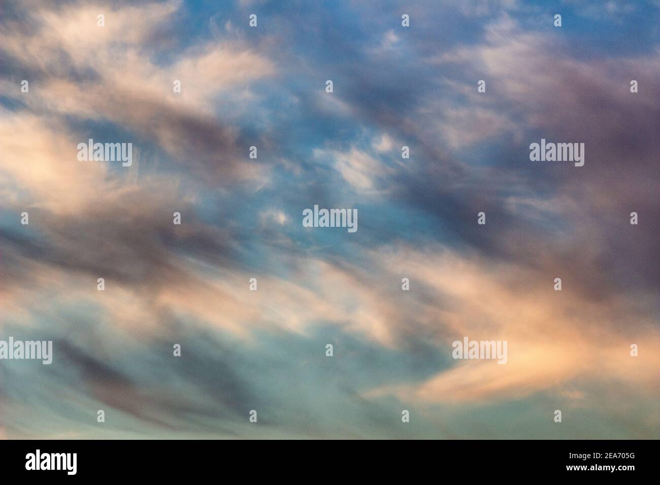 Sky with clouds at sunset Stock Photo - Alamy