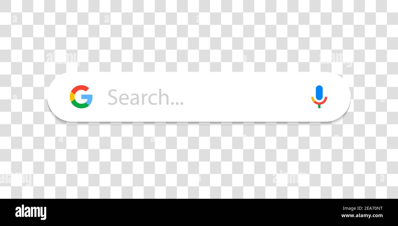 Google search bar. Classic Search window. Stock Vector