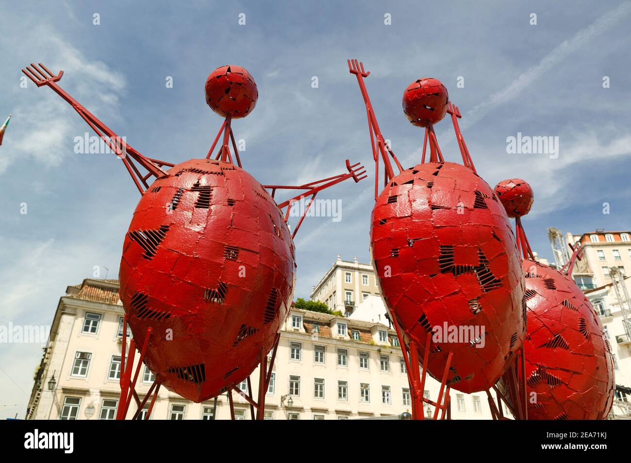 Modern art in Municipal square Lisbon Portugal Stock Photo Alamy