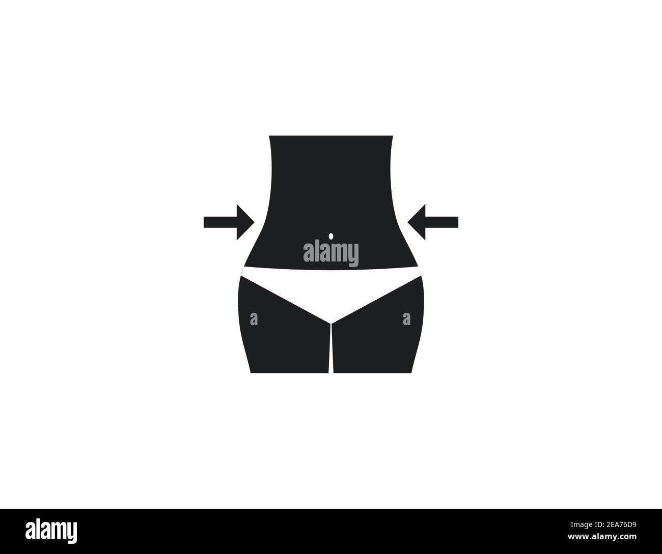Vector illustration. Waist weight loss icon Stock Vector