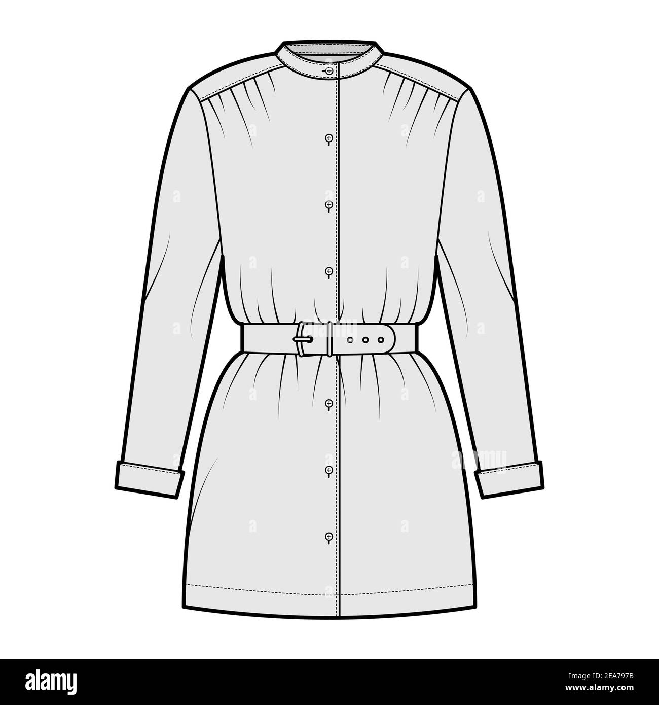 Belted sleeves Stock Vector Images - Alamy