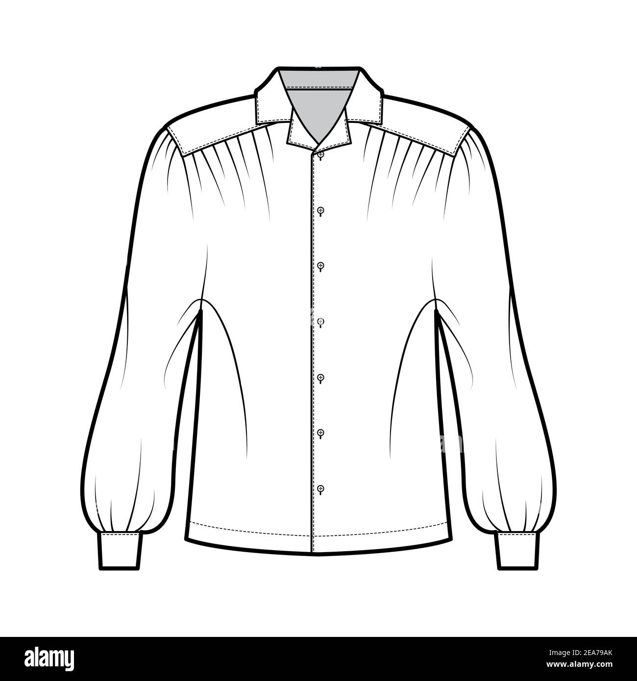 Open blouse Stock Vector Images - Alamy