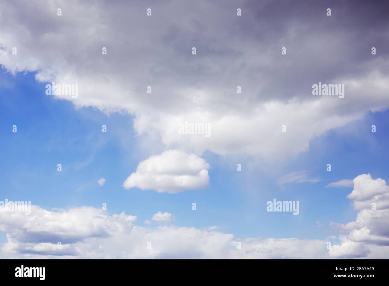 blue sky with clouds close up Stock Photo