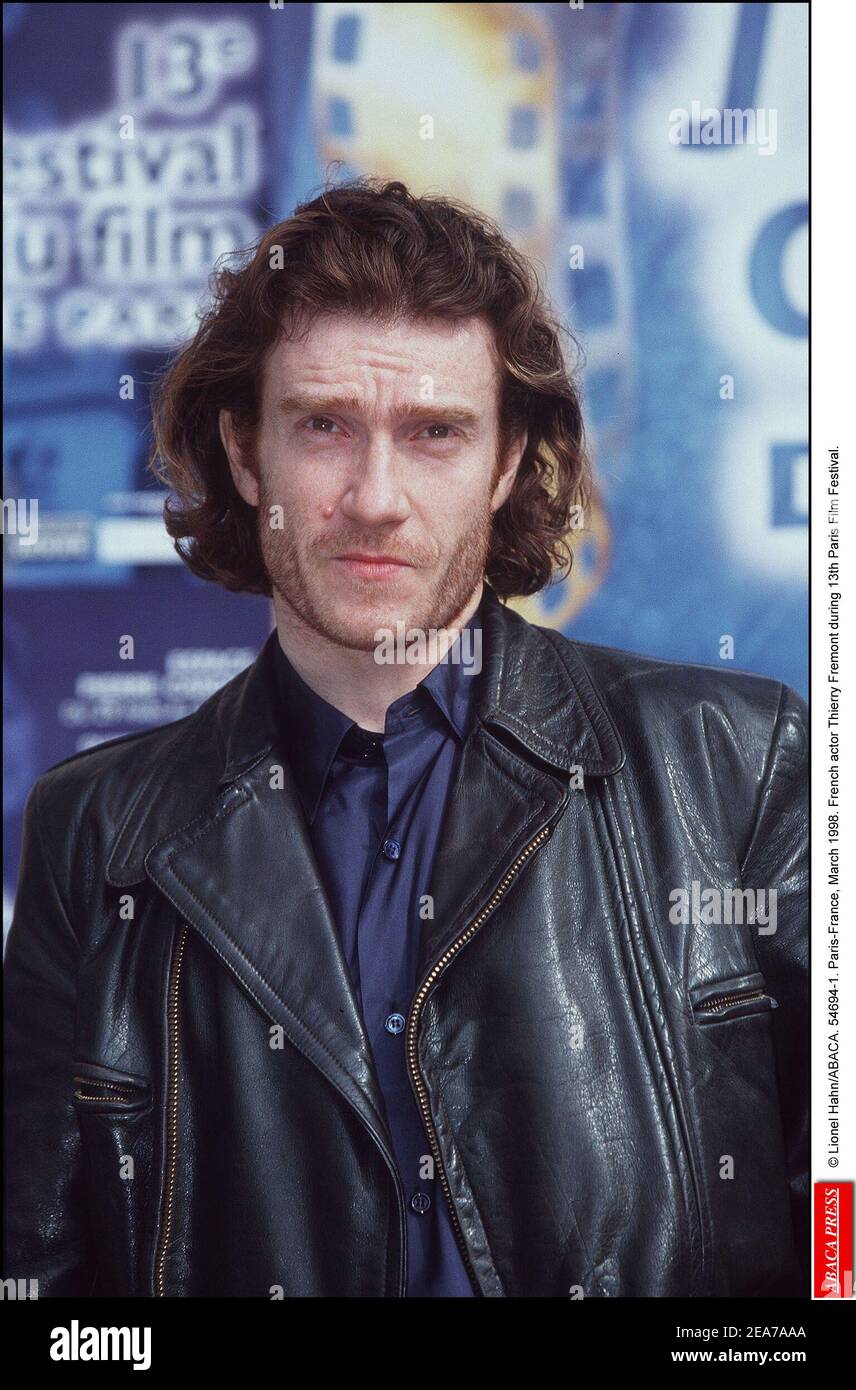 © Lionel Hahn/ABACA. 54694-1. Paris-France, March 1998. French actor Thierry Fremont during 13th Paris Film Festival. Stock Photo