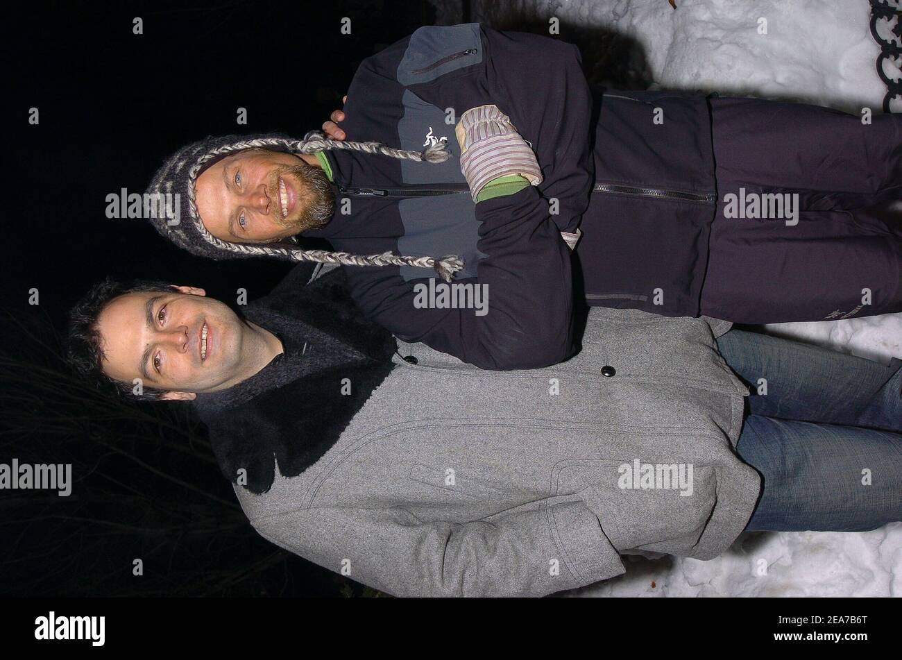 Director Greg Harrison and James LeGros attend the screening of November at the Library Theatre during the 2004 Sundance Film Festival. Park City, January 17, 2004. (Pictured: Greg Harrison, James LeGros). Photo by Lionel Hahn/Abaca. Stock Photo
