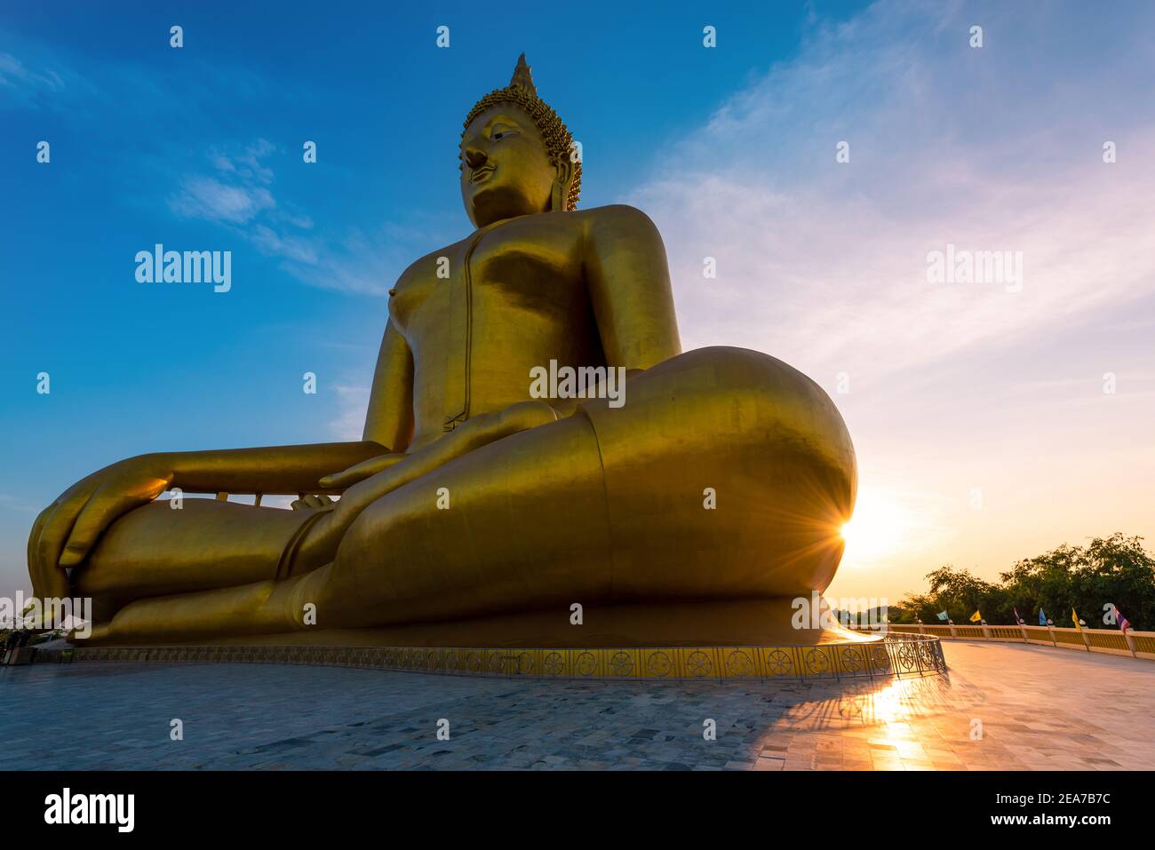 Big Buddha,Golden Buddha Province around Suphan Buri Stock Photo