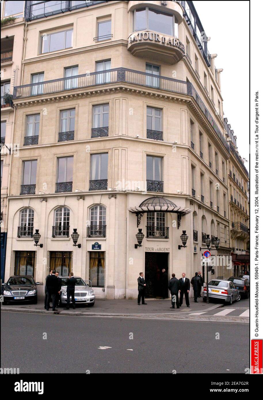 © Guerin-Housfield-Mousse. 55949-1. Paris-France, February 12, 2004. Illustration of the restaurant La Tour d'Argent in Paris. Stock Photo