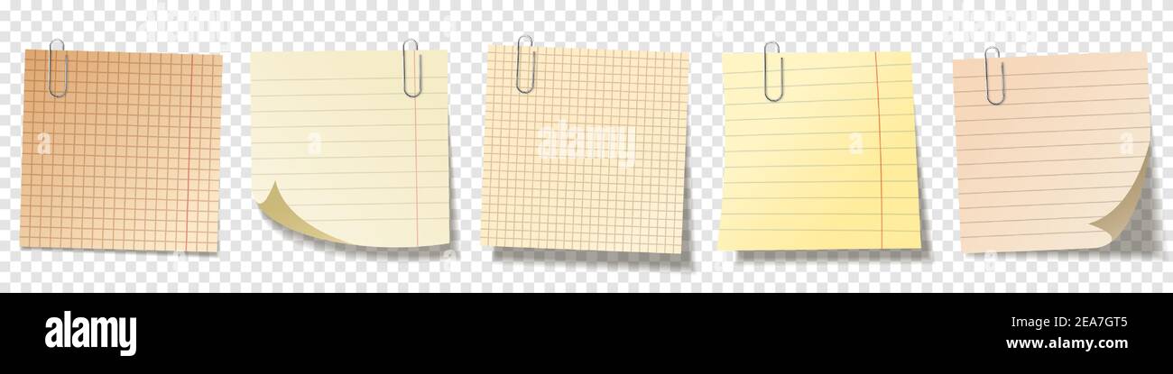 Realistic blank sticky notes. Sheets of note papers. Paper reminder ...