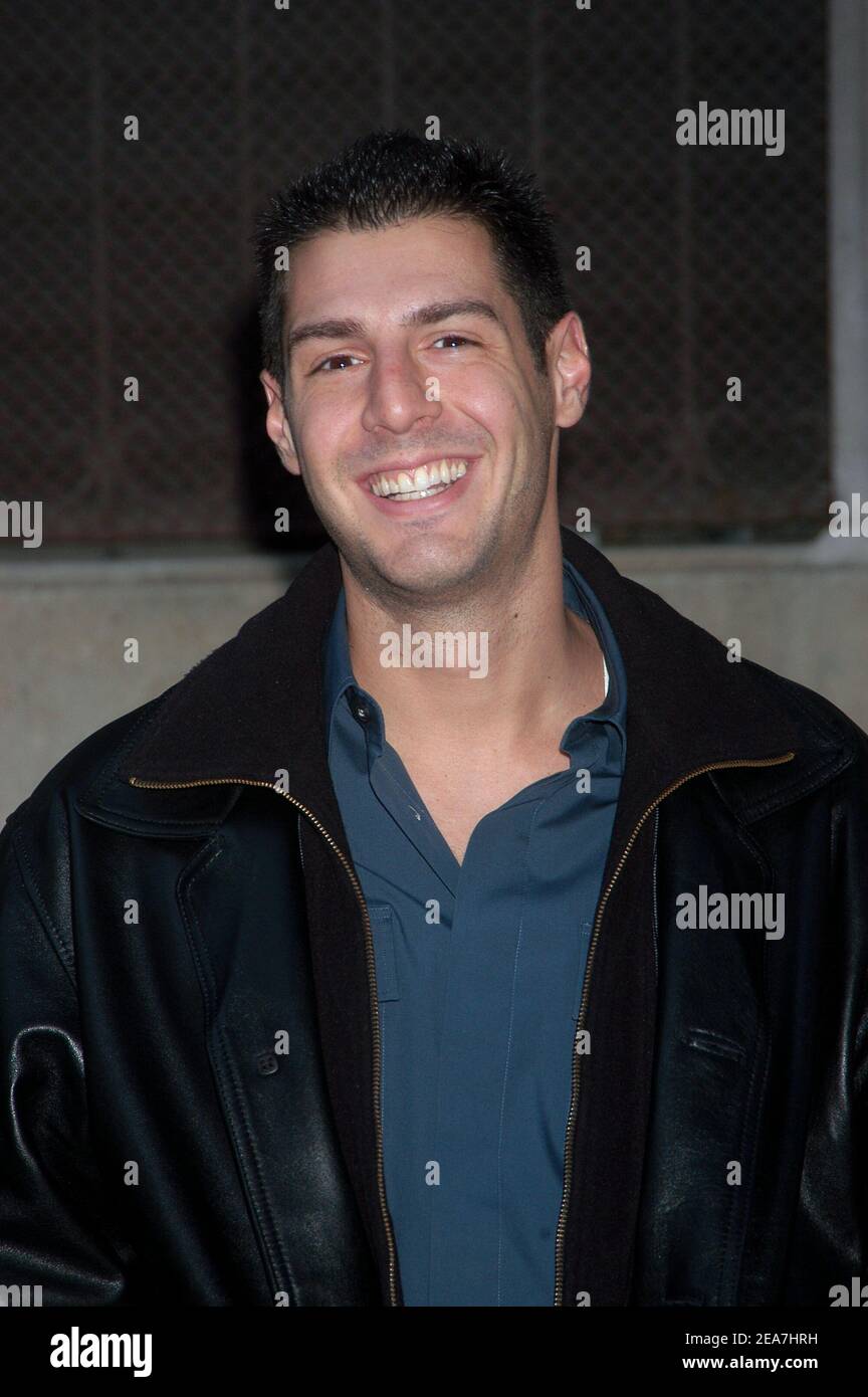 New York - February 23, 2004. Rob Cesternino, from the reality TV show  Survivor, arrives at the Ed Sullivan Theater to participate at the David  Letterman Show. (pictured: Rob Cesternino) Photo by