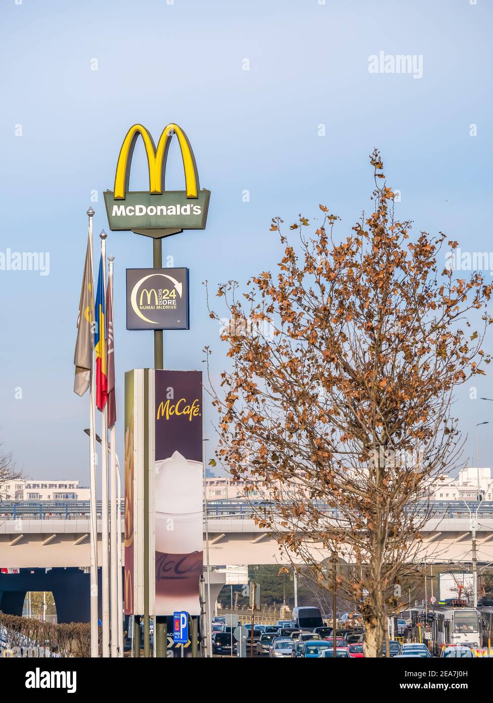 Bucharest/Romania 01.16.2021 McDonald's Restaurant and fast food