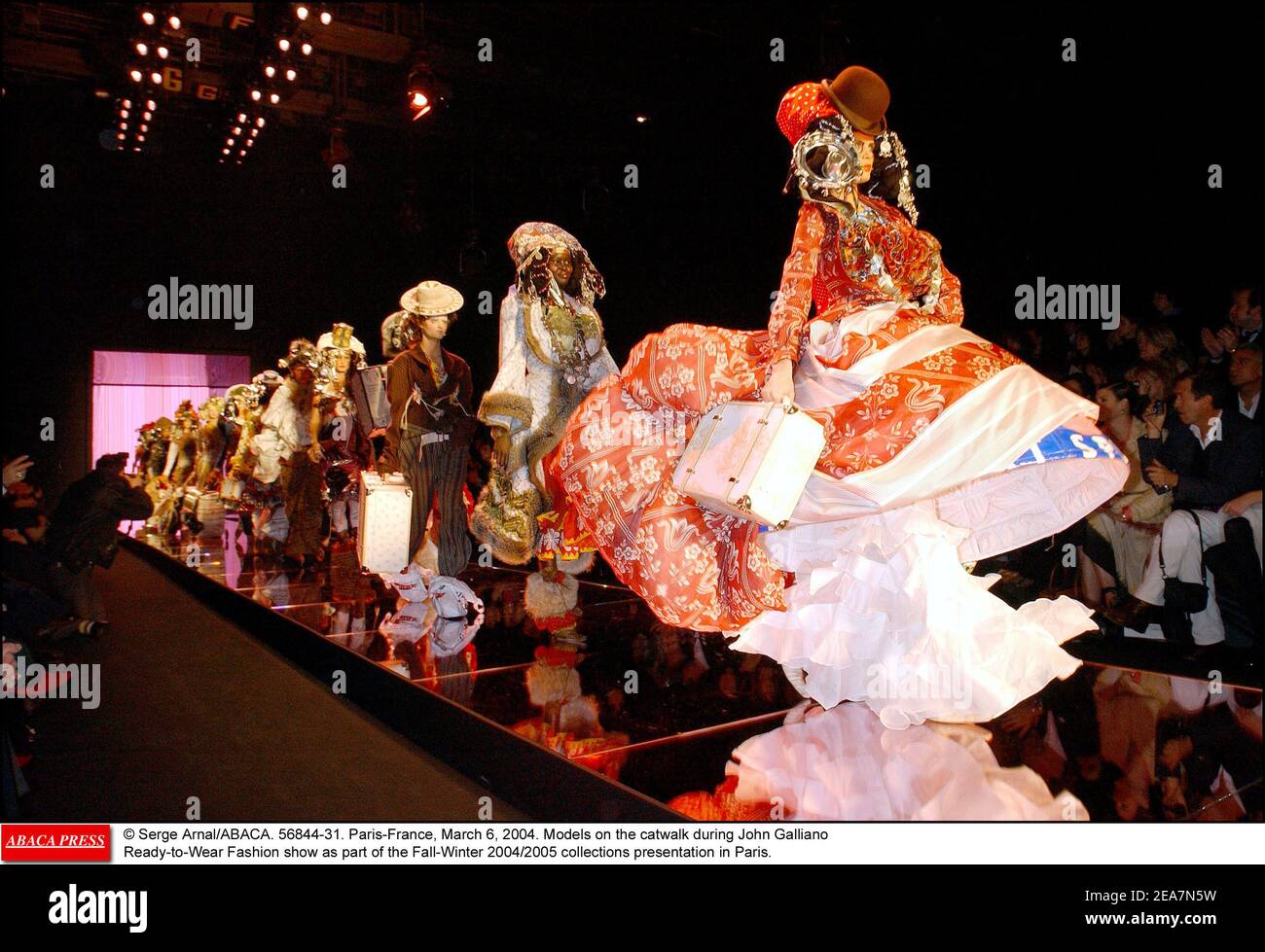File picture of Carla Bruni seen on the catwalk for John Galliano Ready-to  Wear Spring-Summer 1997 collection presentation. Bruni turned now singer is  reported to date President Nicolas Sarkozy. Photo by Java/ABACAPRESS.COM