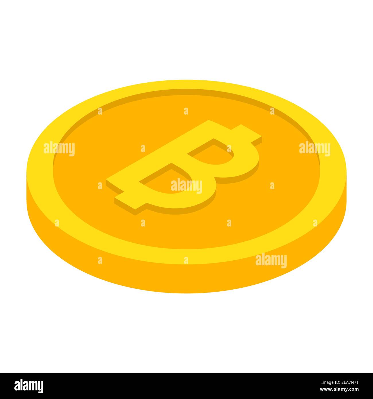 Bitcoin flat vector icon. Crypto currency coin. Cryptocurrency emblem ...