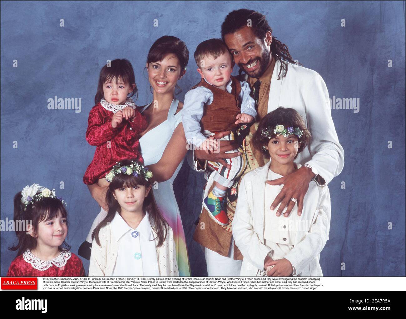 Christophe Guibbaud Abaca 57289 14 Chateau De Brecourt France February 11 1995 Library Picture Of The Wedding Of Former Tennis Star Yannick Noah And Heather Whyte French Police Said They Were Investigating The Possible