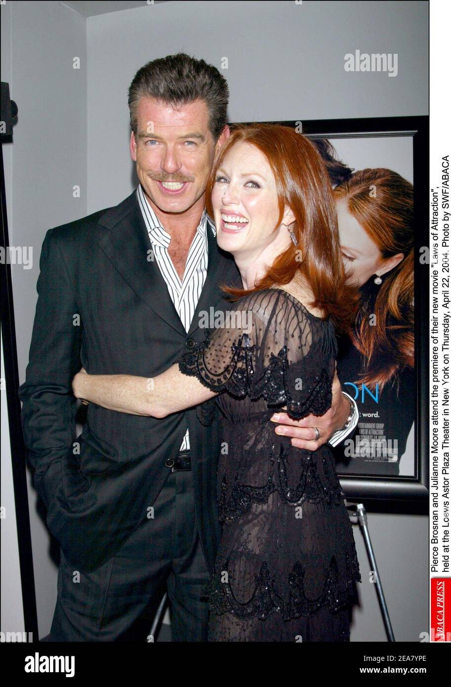 Pierce Brosnan and Julianne Moore attend the premiere of their new