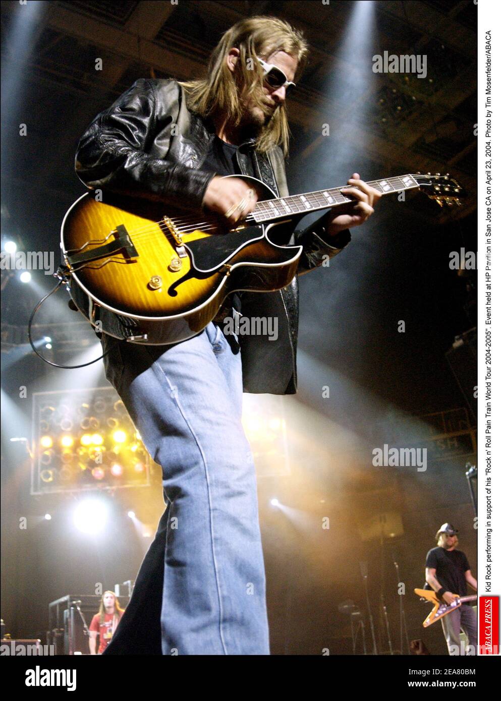 Kid Rock performing in support of his Rock n' Roll Pain Train World Tour 2004-2005. Event held at HP Pavilion in San Jose CA on April 23, 2004. Photo by Tim Mosenfelder/ABACA Stock Photo