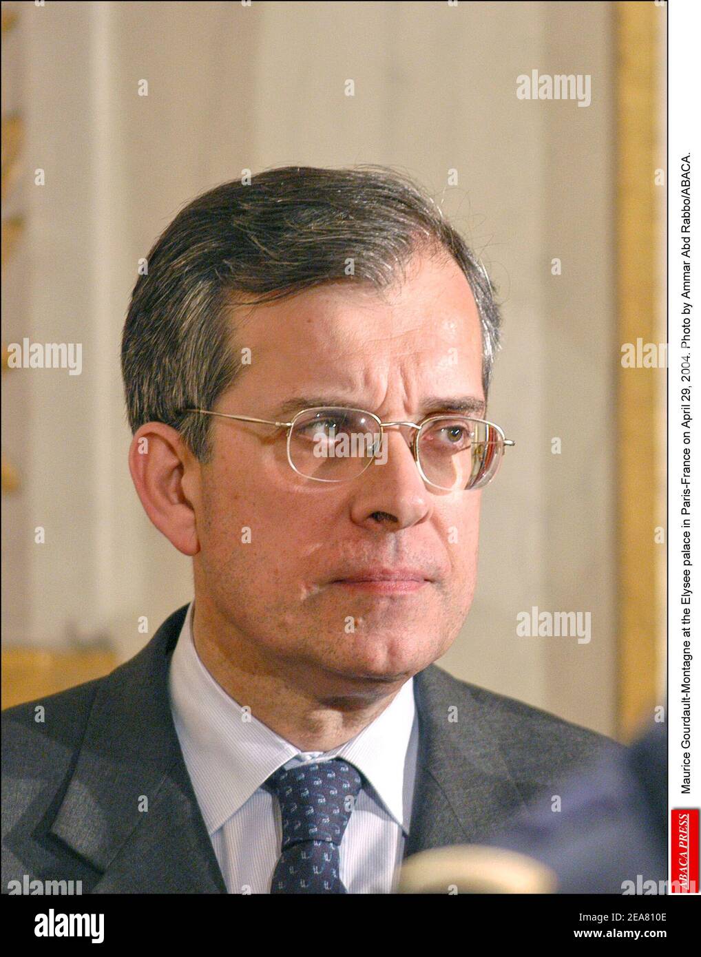 Maurice Gourdault-Montagne at the Elysee palace in Paris-France on April 29, 2004. Photo by Ammar Abd Rabbo/ABACA. Stock Photo