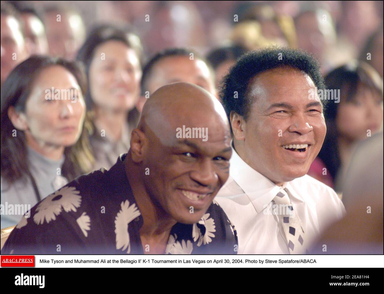 Mike Tyson And Muhammad Ali At The Bellagio Ll K 1 Tournament In Las Vegas On April 30 04 Photo By Steve Spatafore Abaca Stock Photo Alamy