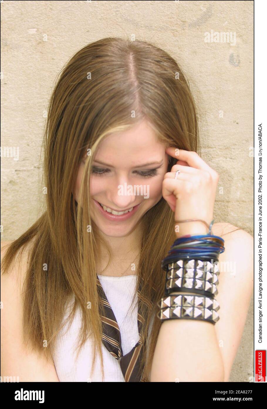 Canadian singer Avril Lavigne photographed in Paris-France in June 2002.  Photo by Thomas Beynon/ABACA Stock Photo - Alamy