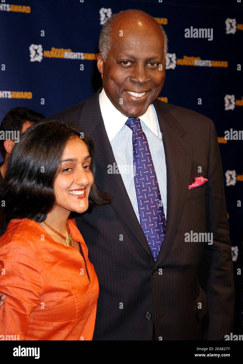 Vanita Gupta and Vernon Jordan attend the press conference for the 2004 Reebok Human Rights Awards, at Lincoln Center, New York, NY, USA - May 5, 2004. (pictured: Vanita Gupta, Vernon Jordan) Photo by Antoine Cau/Abaca Stock Photo