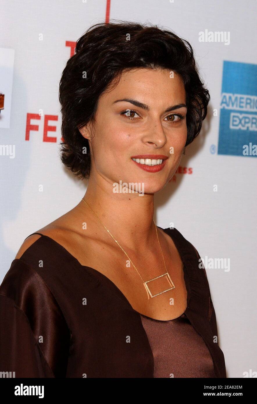 Magali Amadei arrives at the 2004 Tribeca Film Festival for the screening of his new film House Of D, held at the Tribeca Performing Arts Center in New York, on Friday, May 7, 2004. (Pictured : Magali Amadei). Photo by Nicolas Khayat/ABACA. Stock Photo
