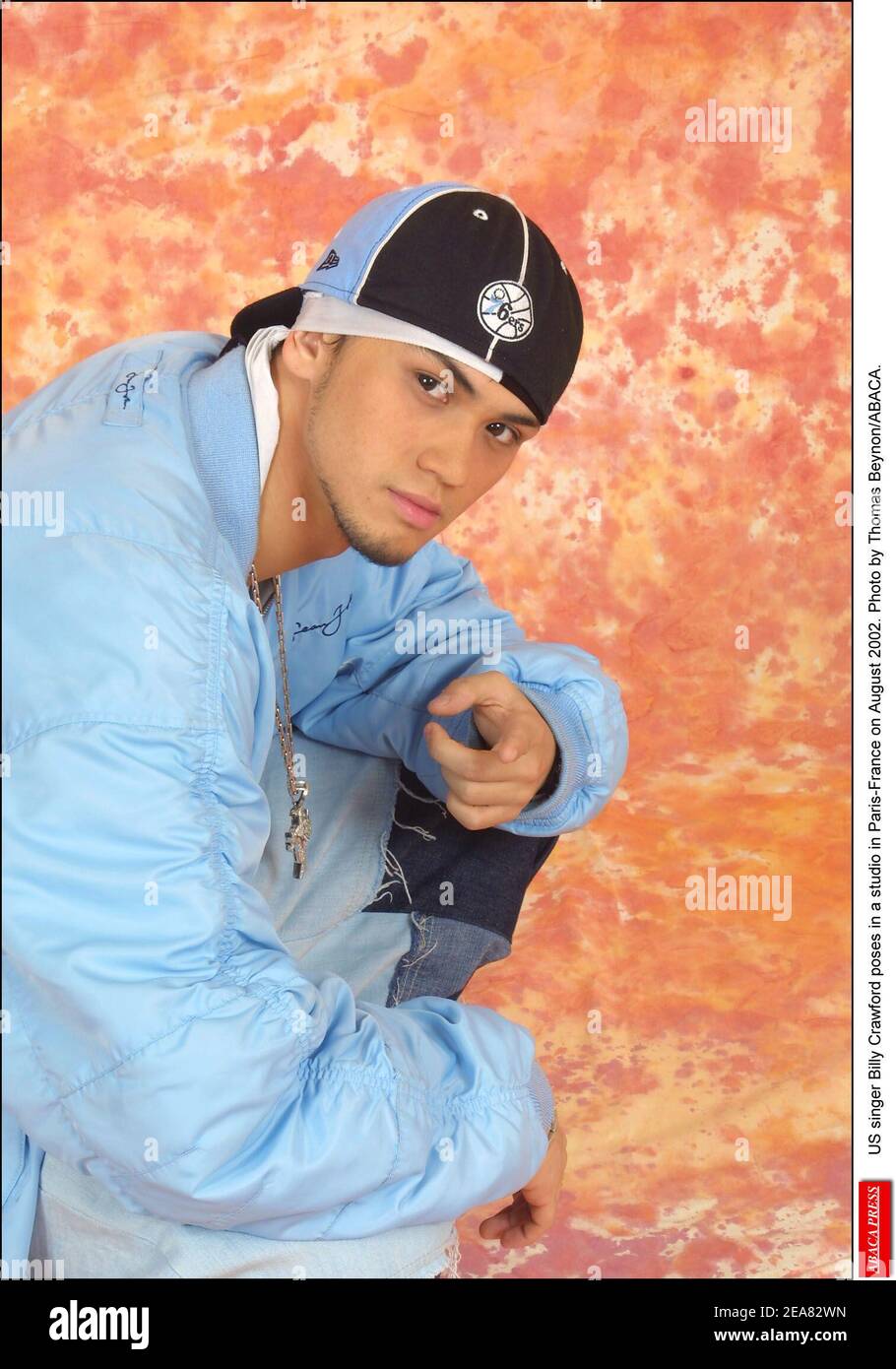 US singer Billy Crawford poses in a studio in Paris-France on August