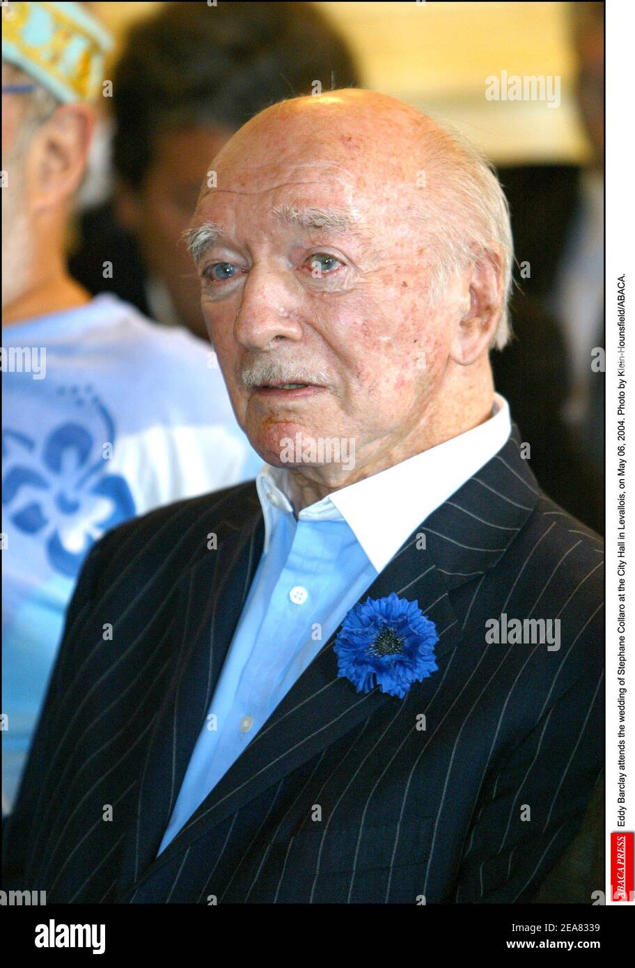 Eddie Barclay attends the wedding of Stephane Collaro at the City Hall in Levallois, on May 06, 2004. Photo by Klein-Hounsfield/ABACA. Stock Photo