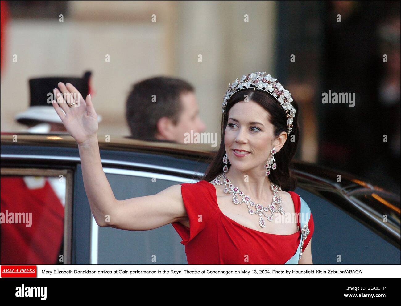 Mary Elizabeth Donaldson arrives at Gala performance in the Royal Theatre of Copenhagen on May 13, 2004. Photo by Hounsfield-Klein-Zabulon/ABACA Stock Photo