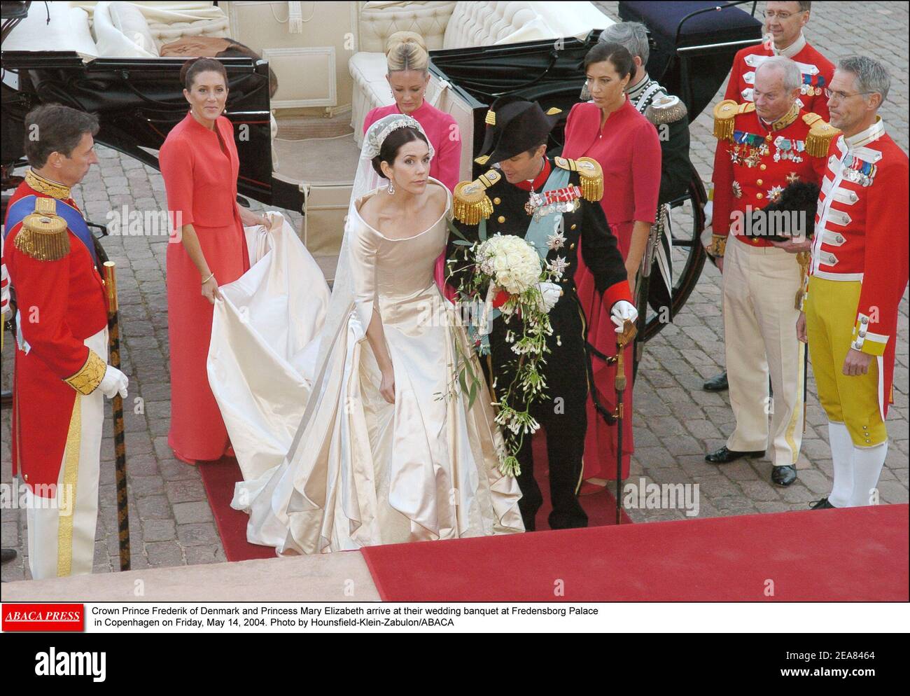 2004-original postal La princesa mary-príncipe frederik-adel-Royal Wedding 