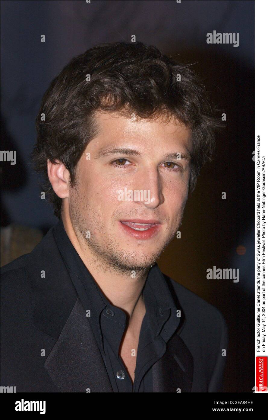 French actor Guillaume Canet attends the party of Swiss jeweller Chopard held at the VIP Room in Cannes-France on Friday, May 14, 2004 as part of the cannes Film Festival. Photo by Hahn-Nebinger-Gorassini/ABACA. Stock Photo