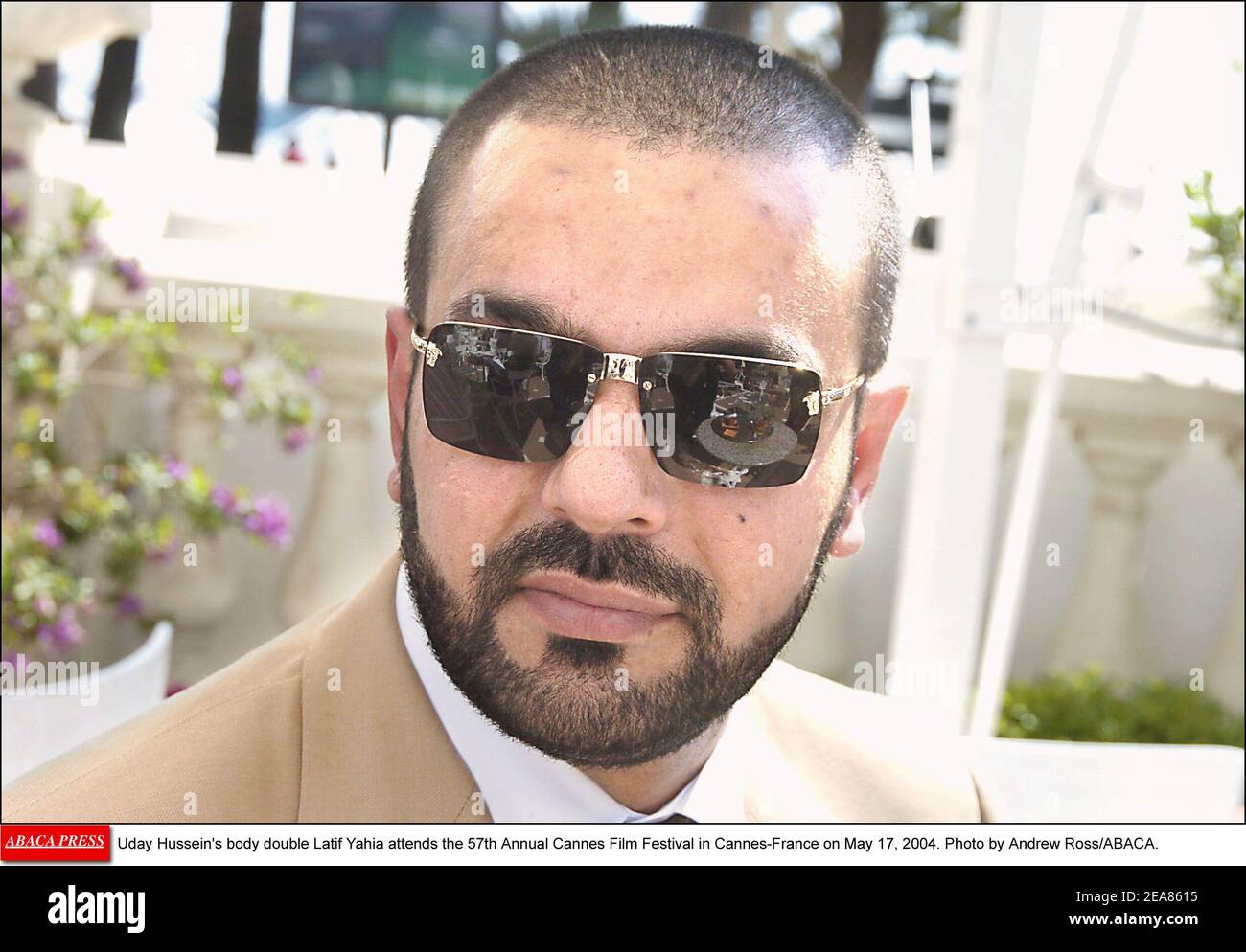 Uday Hussein's body double Latif Yahia attends the 57th Annual Cannes Film Festival in Cannes-France on May 17, 2004. Photo by Andrew Ross/ABACA. Stock Photo
