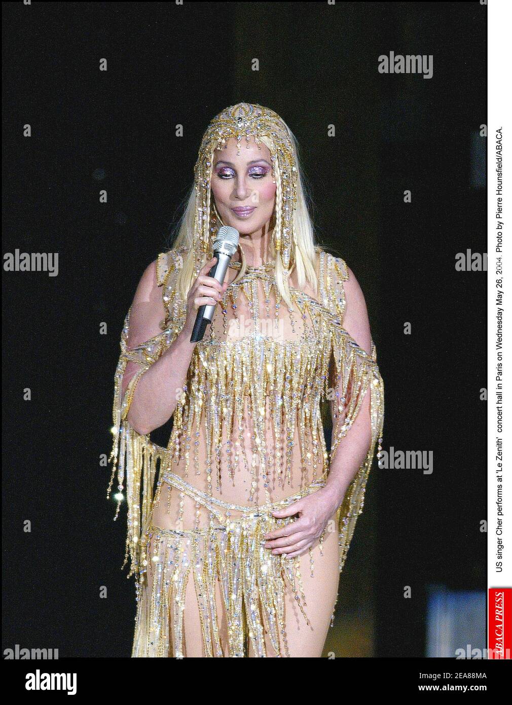 US singer Cher performs at 'Le Zenith' concert hall in Paris on