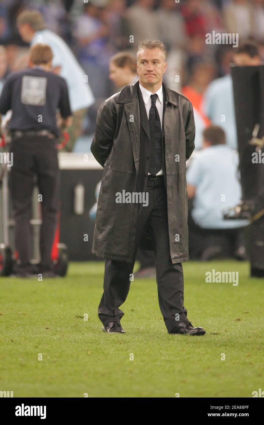 AS Monaco coach Didier Deschamps pictured after the soccer Champions League  final AS Monaco-FC Porto (0-3) in Gelsenkirchen-Germany on Wednedsday, May  26, 2004. Photo by Nebinger-Zabulon/ABACA Stock Photo - Alamy