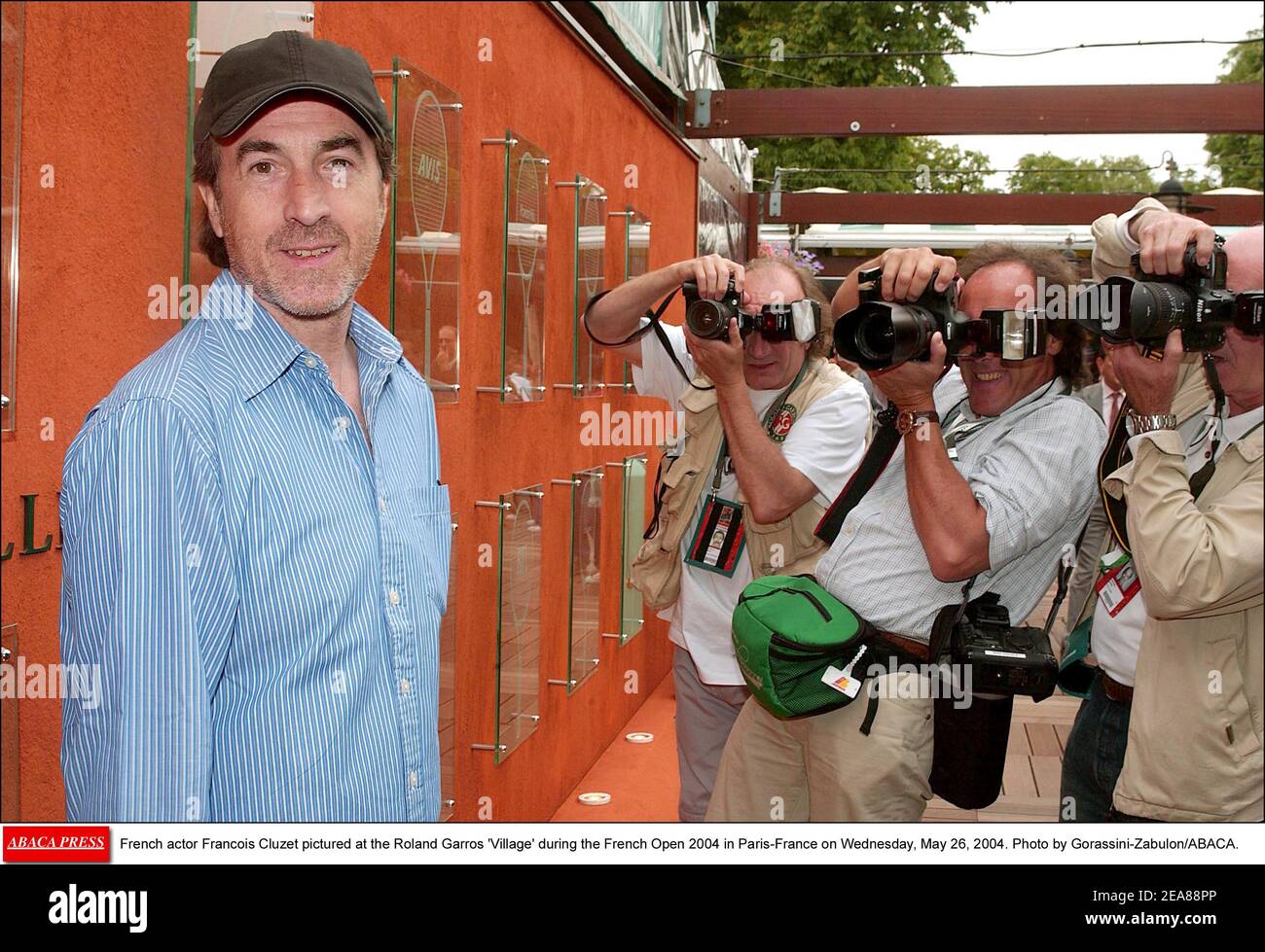 French actor Francois Cluzet pictured at the Roland Garros 'Village' during the French Open 2004 in Paris-France on Wednesday, May 26, 2004. Photo by Gorassini-Zabulon/ABACA. Stock Photo