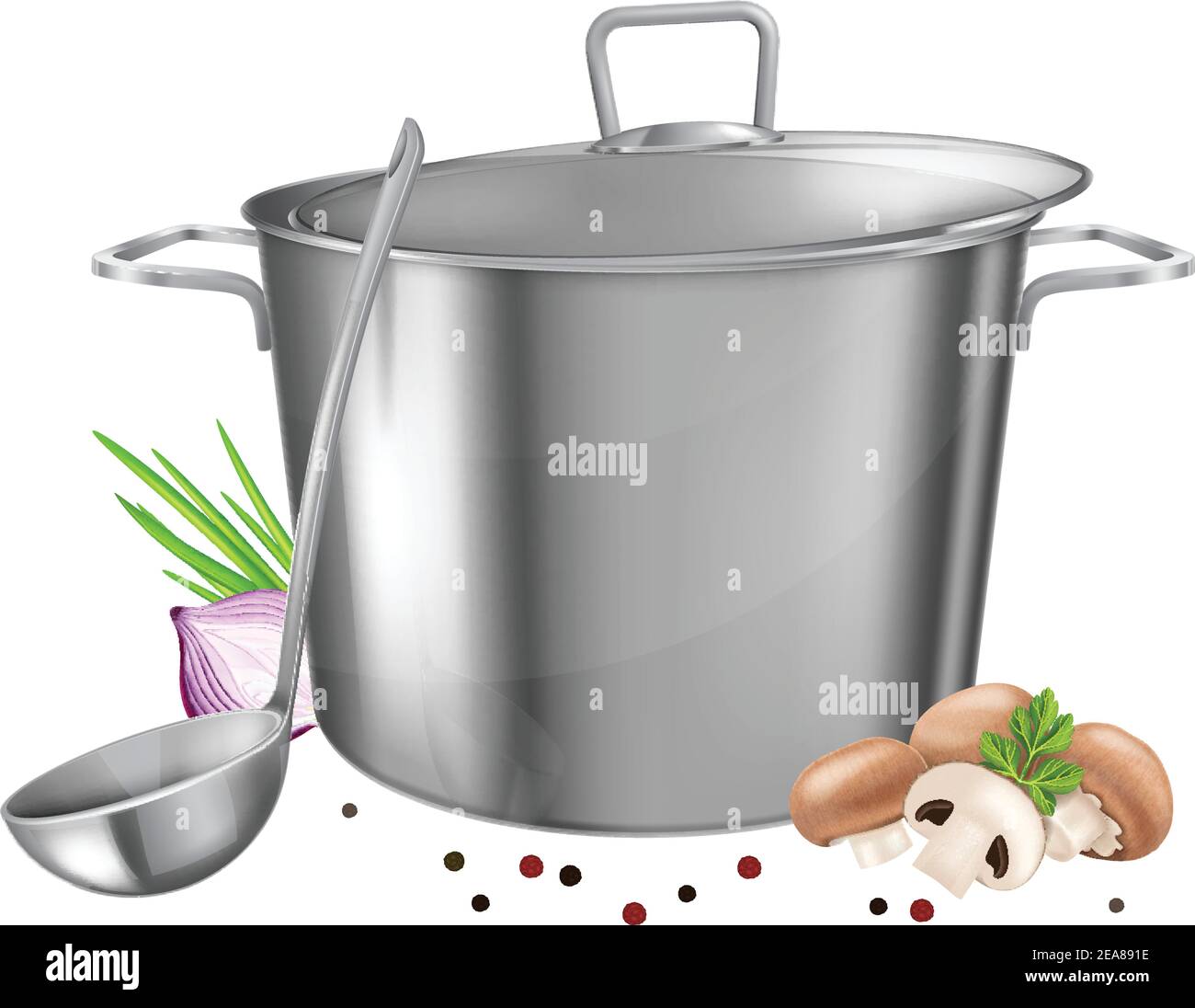 Kitchen Clipart-cooking pot with two handles and glass lid clip art