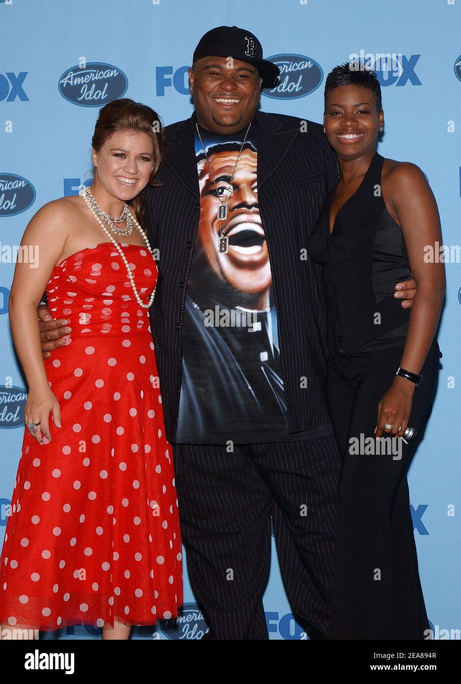 Kelly Clarkson, Ruben Studdard and Fantasia Barrino attend the American