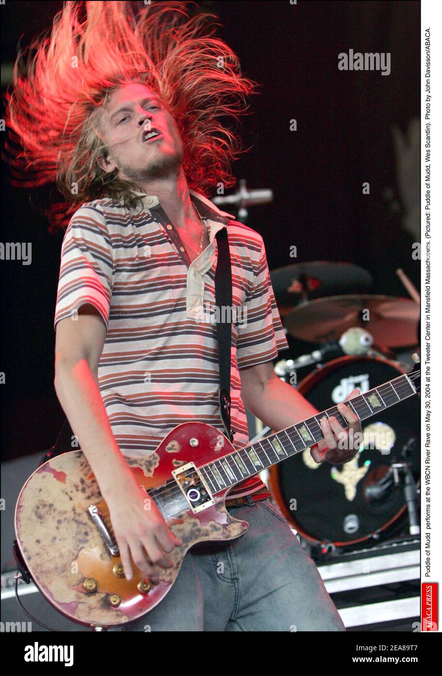 Puddle of Mudd performs at the WBCN River Rave on May 30, 2004 at the ...