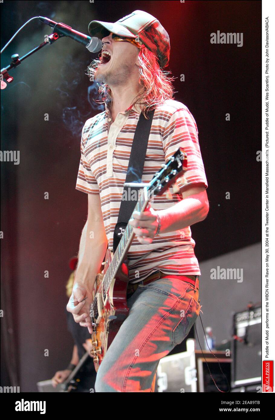 Puddle of Mudd performs at the WBCN River Rave on May 30, 2004 at the ...