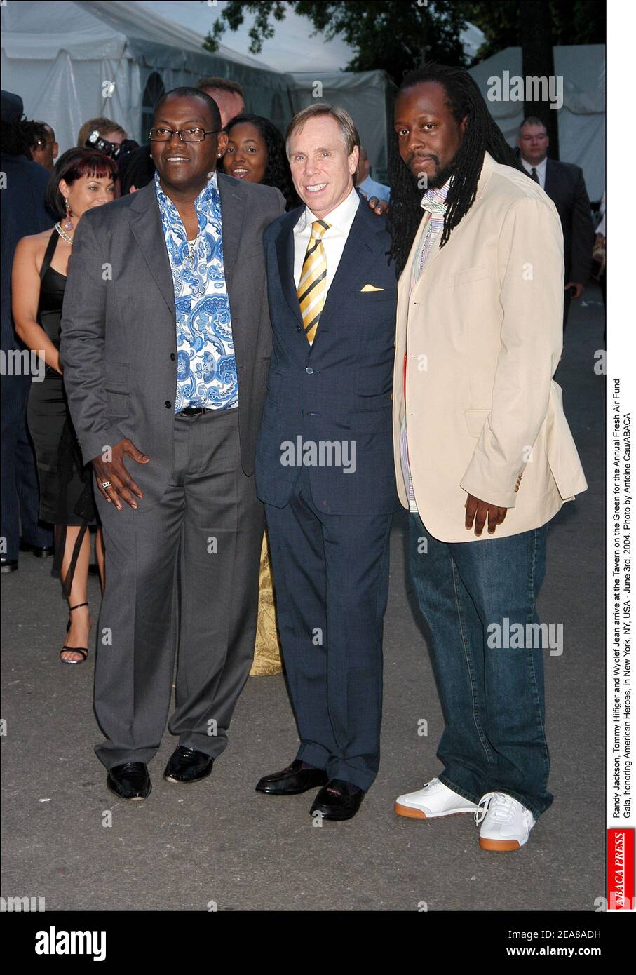 Randy Jackson, Tommy Hilfiger and Wyclef Jean arrive at the Tavern on the  Green for the Annual Fresh Air Fund Gala, honoring American Heroes, in New  York, NY, USA - June 3rd,