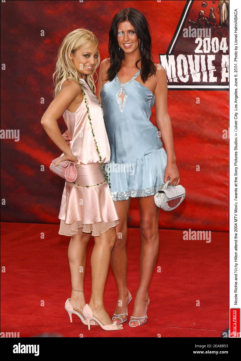 Nicole Richie and Nicky Hilton attend the 2004 MTV Movie Awards at the Sony Pictures Studios in Culver City. Los Angeles, June 5, 2004. Photo by Lionel Hahn/ABACA Stock Photo