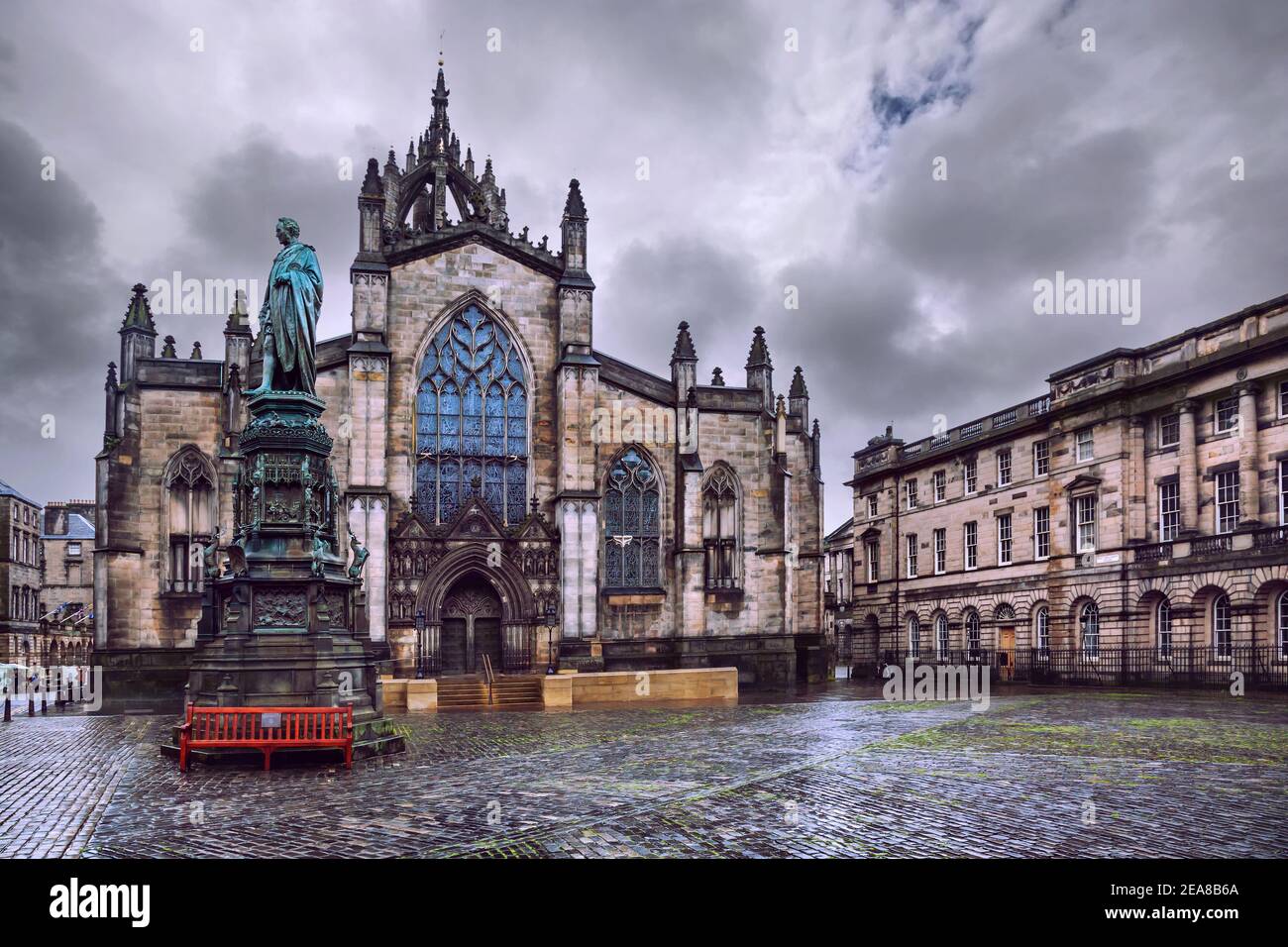 Saint Giles Cathedral also known as High Kirk of Edinburgh, Scotland Stock Photo