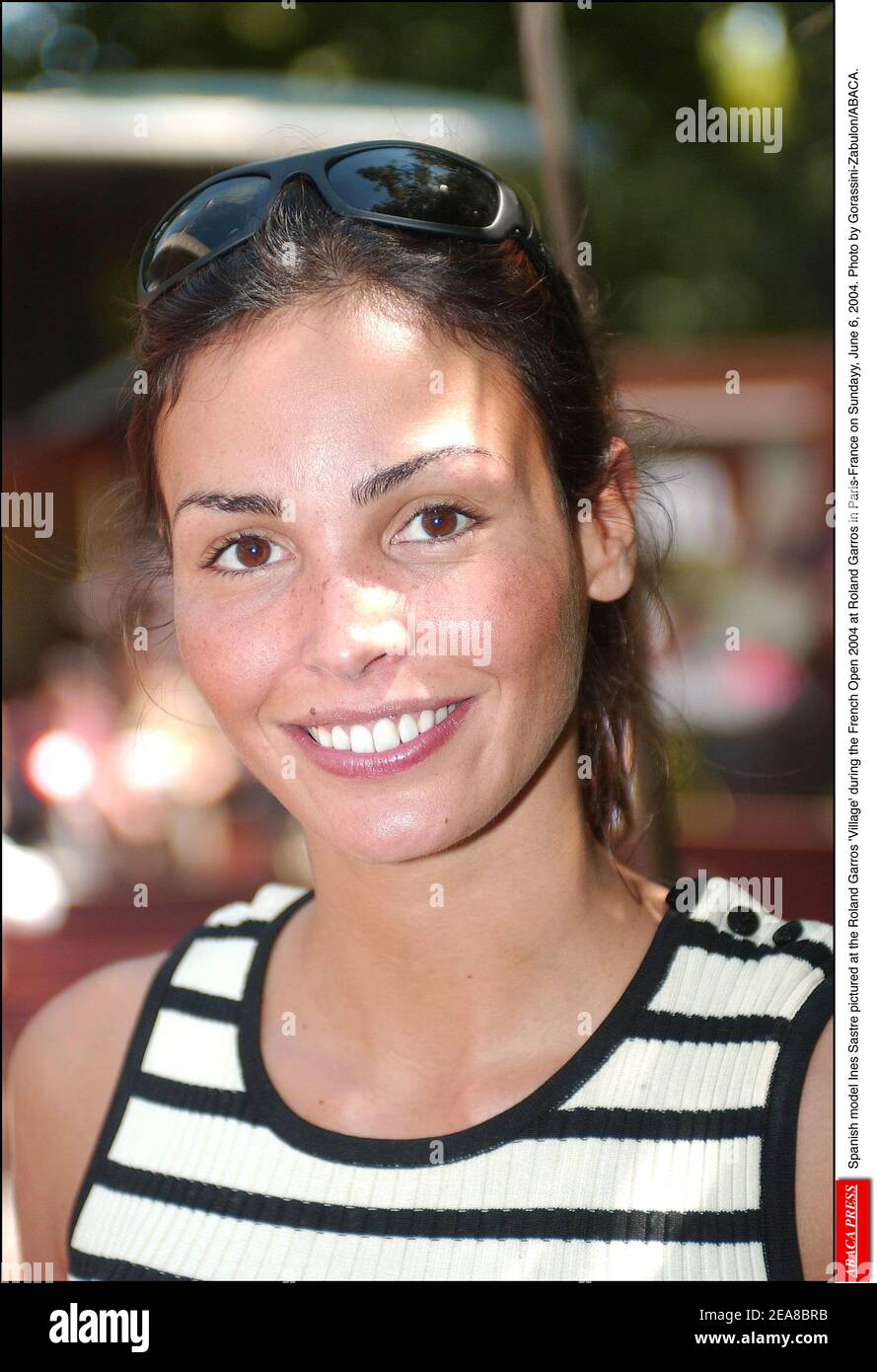 Spanish model Ines Sastre pictured at the Roland Garros 'Village