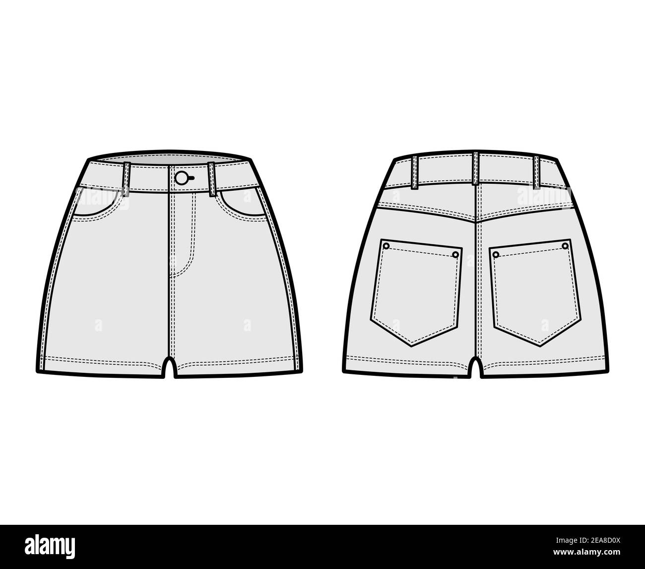 White hot pants short shorts Stock Vector Images - Alamy