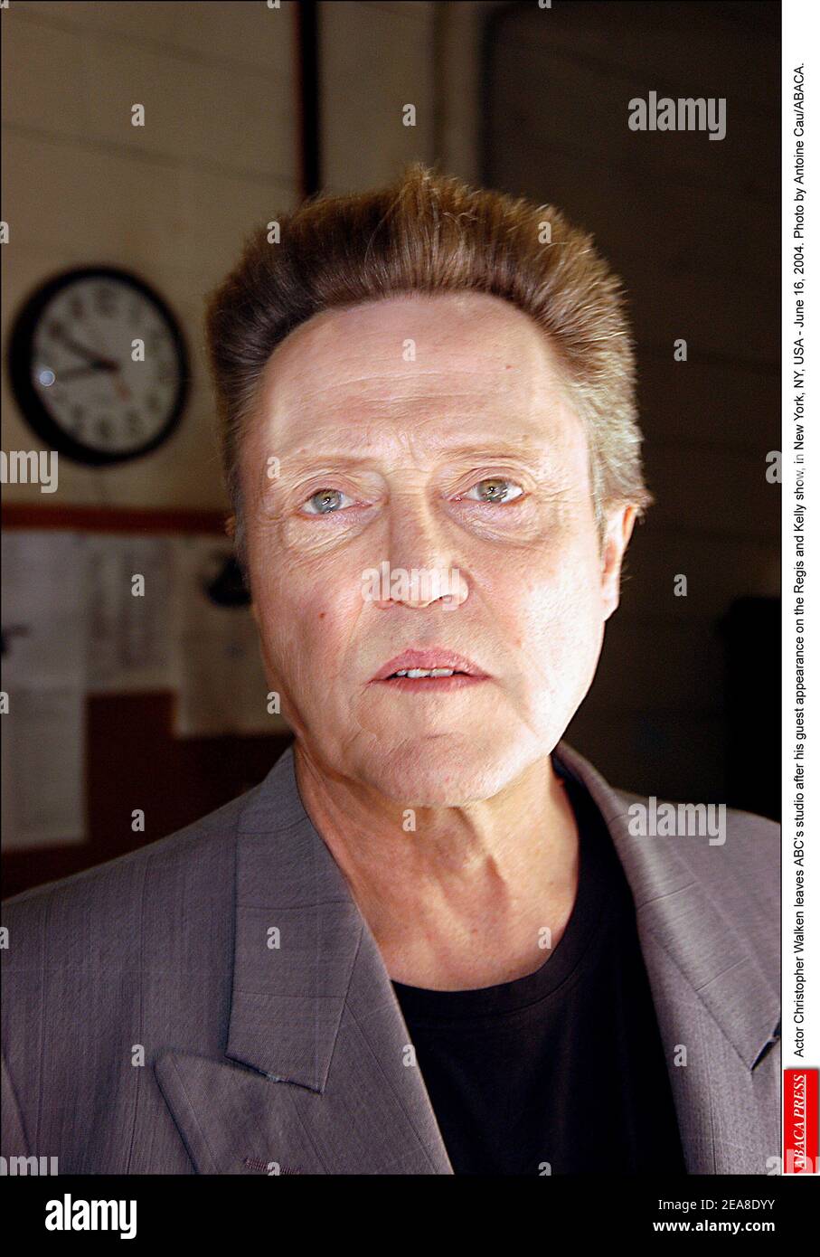 Actor Christopher Walken leaves ABC's studio after his guest appearance