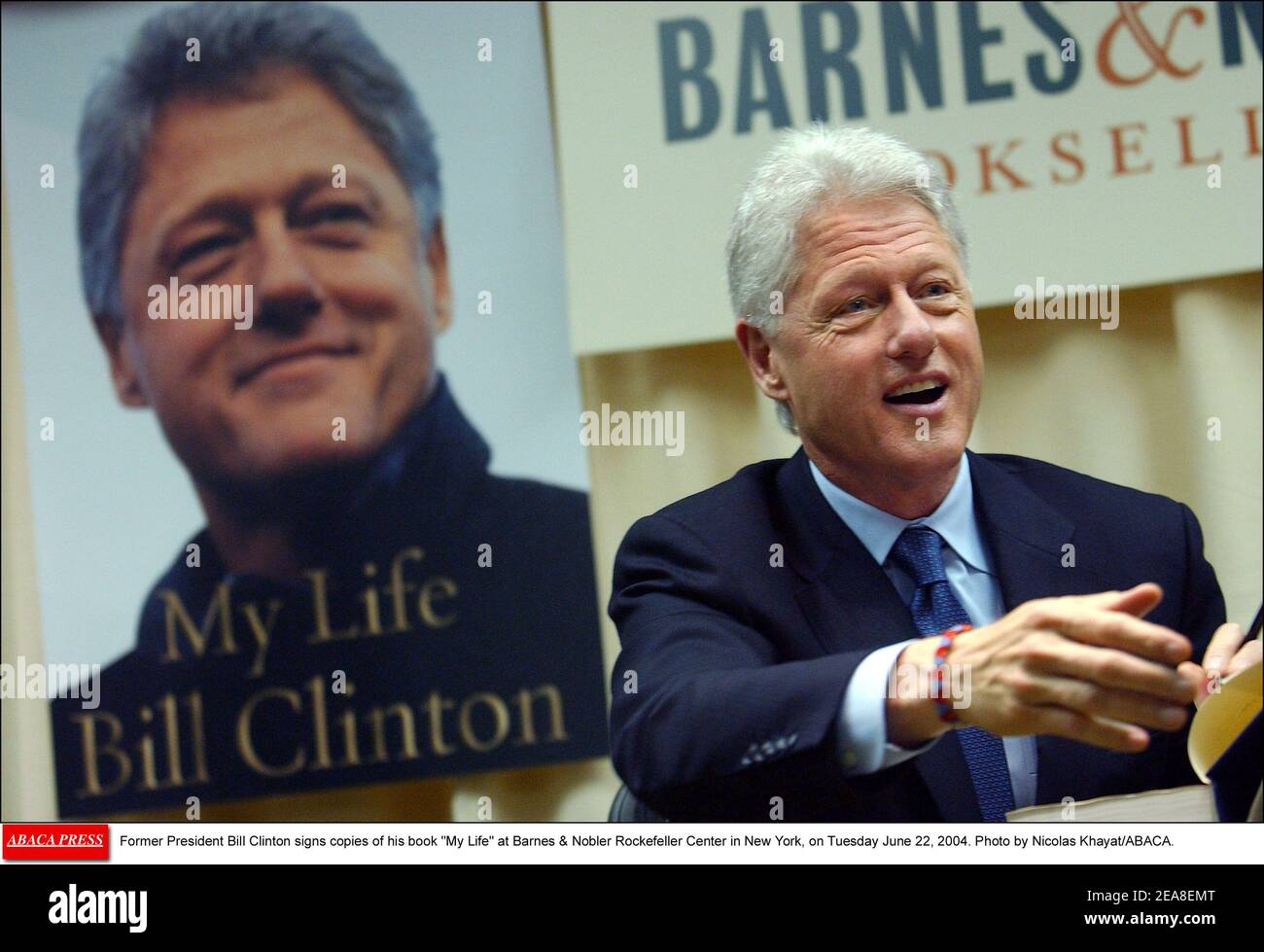 Clinton Rockefeller Former President Bill Clinton signs copies of his book -My Life- at ...