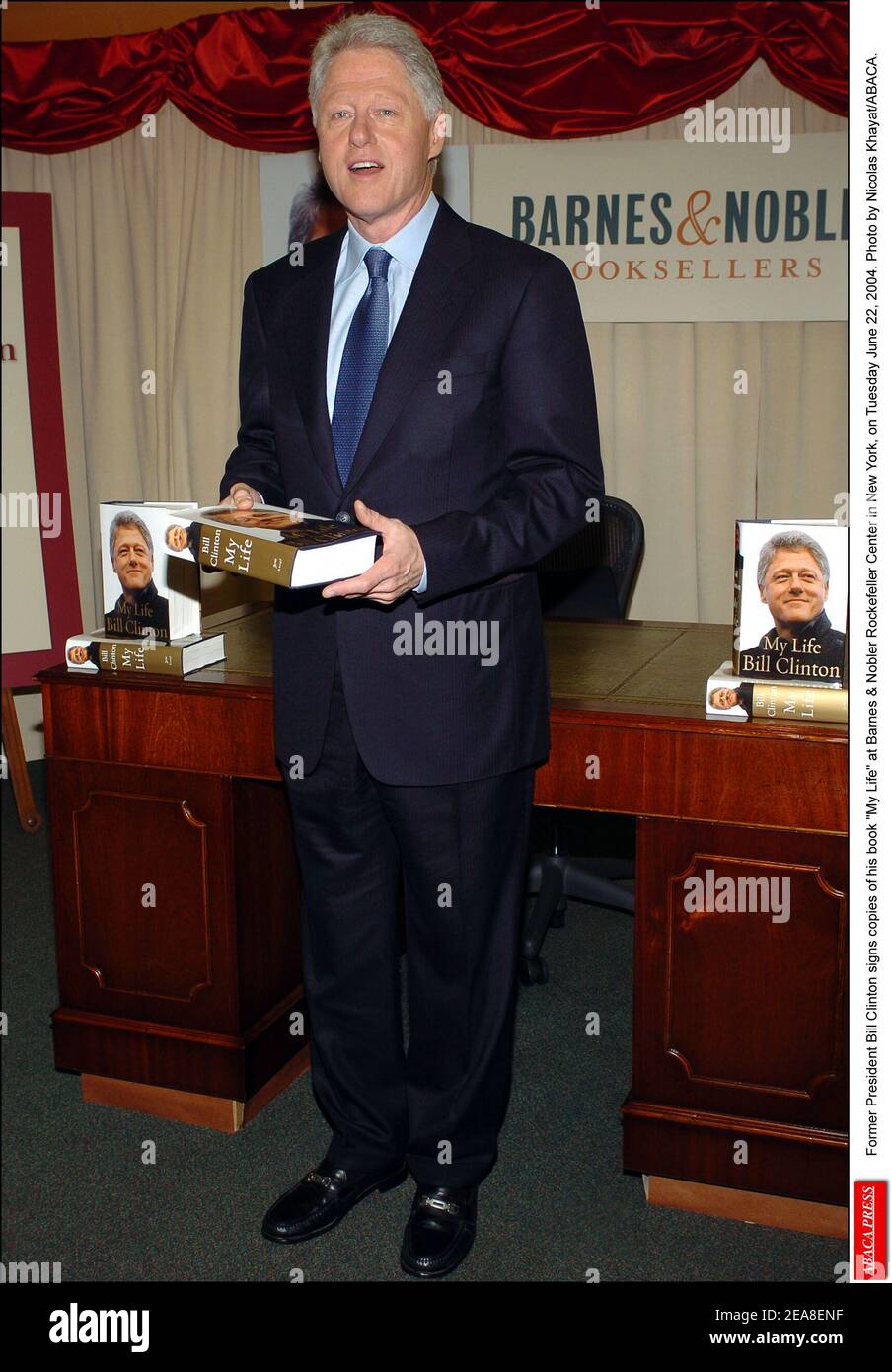 Clinton Rockefeller Former President Bill Clinton signs copies of his book -My Life- at ...