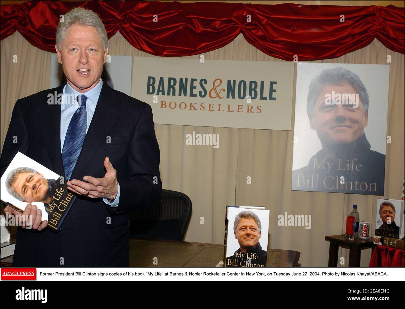 Clinton Rockefeller Former President Bill Clinton signs copies of his book -My Life- at ...