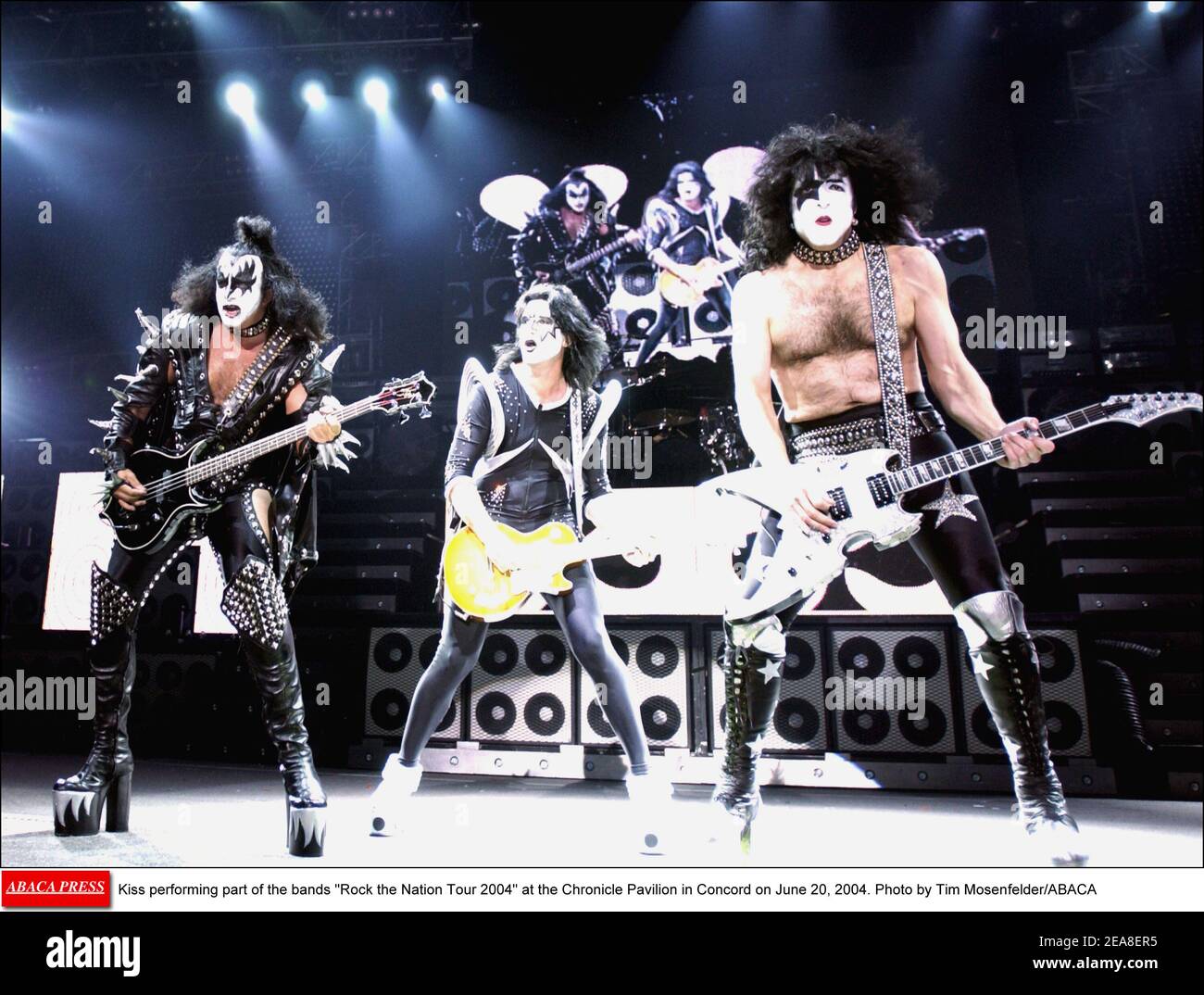 Kiss performing part of the bands -Rock the Nation Tour 2004- at