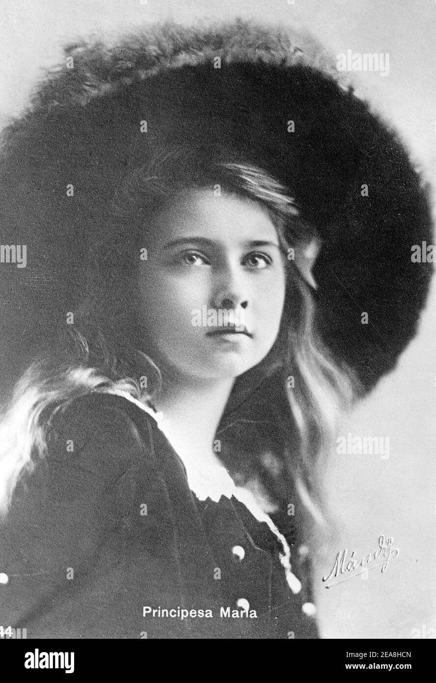 Photograph shows Queen Marie of Yugoslavia who married King Alexander I of Yugoslavia in Belgrade on June 8th, 1922.  Circa 1920 - 1925 Stock Photo