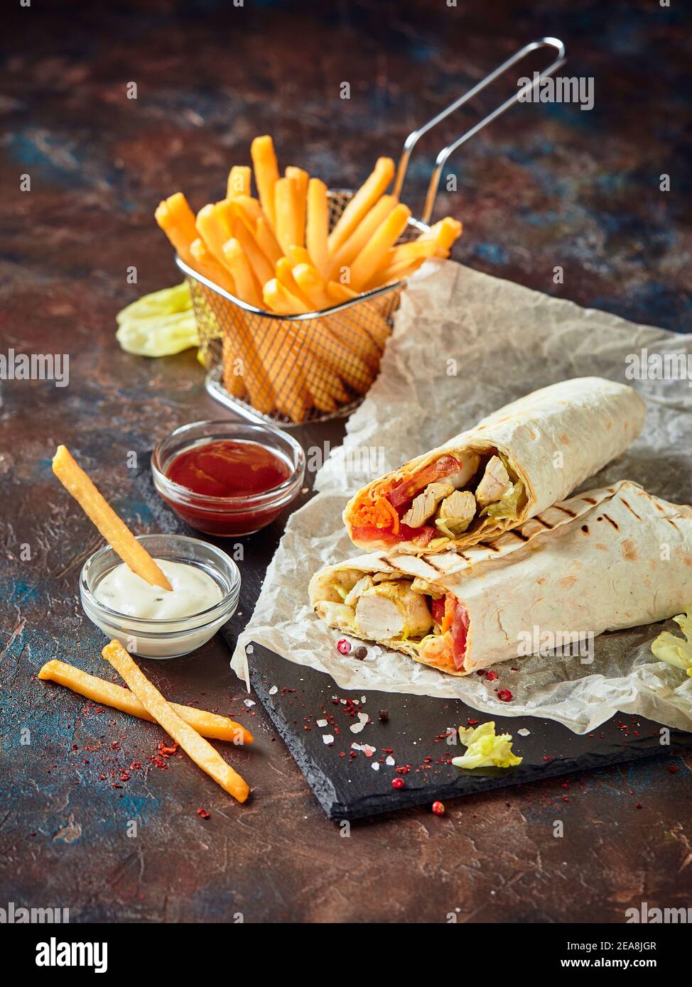Shawarma french fries hires stock photography and images Alamy