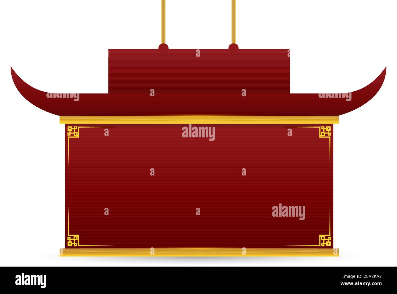 Red Board Pattern Red and golden board template decorated with traditional Chinese style ...